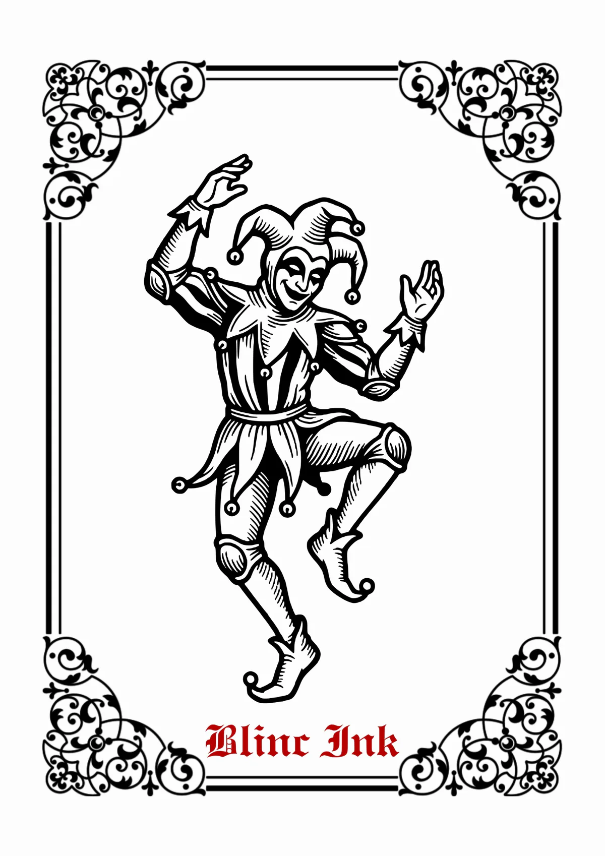 Medieval Jester — medieval flash tattoo design
