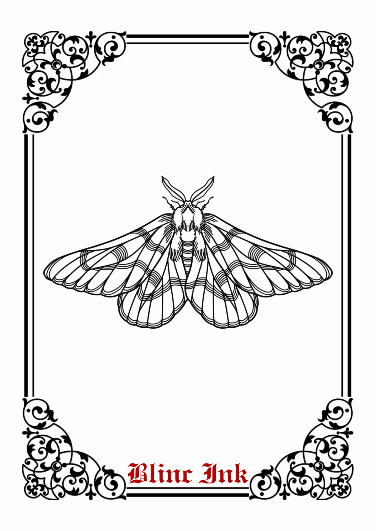 Moth 2 — moths & insects flash tattoo design