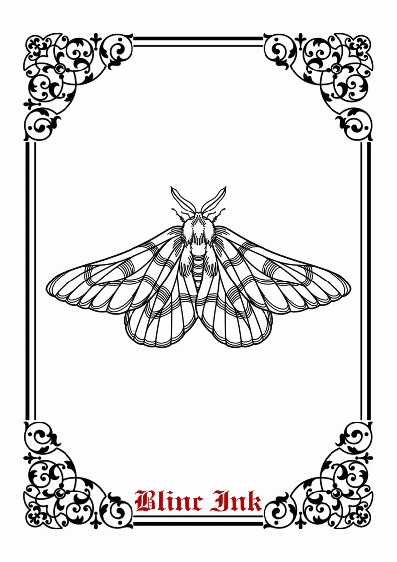 Moth 2 — moths & insects flash tattoo design by blinc.ink