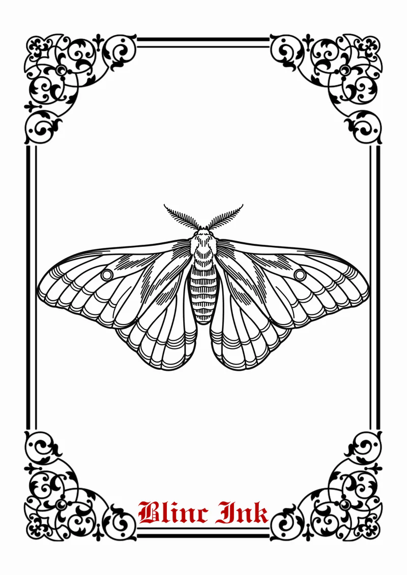 Moth 3 — moths & insects flash tattoo design by blinc.ink