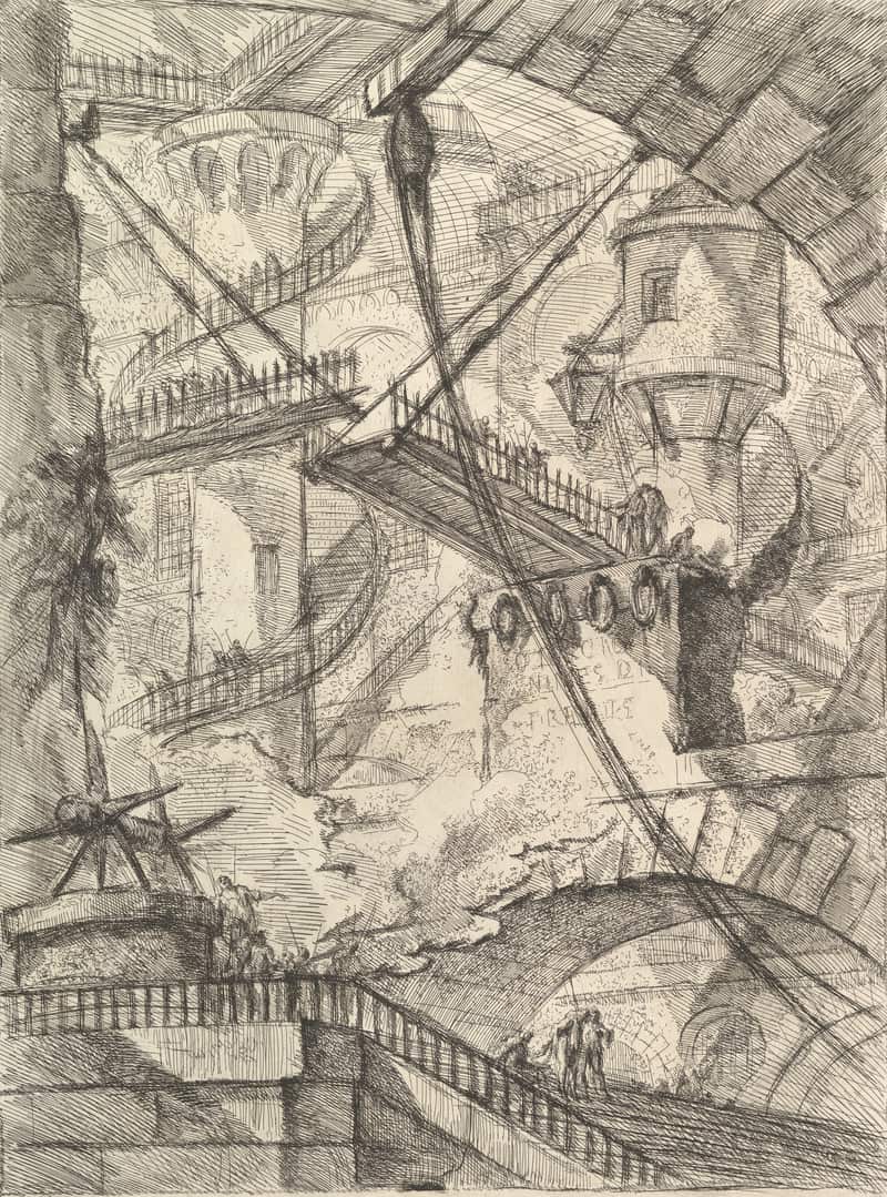 The Drawbridge, from Imaginary Prisons, an etching by Giovanni Battista Piranesi, about 1750