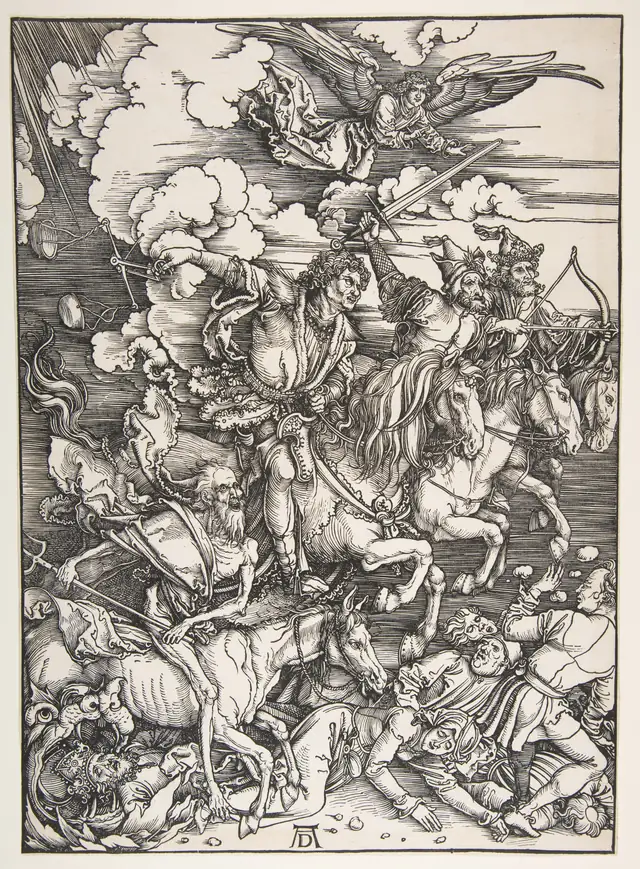 The Four Horsemen, a woodcut by Albrecht Dürer, 1498